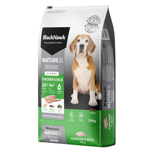 Black Hawk MATURE Dog Food - Chicken and Rice