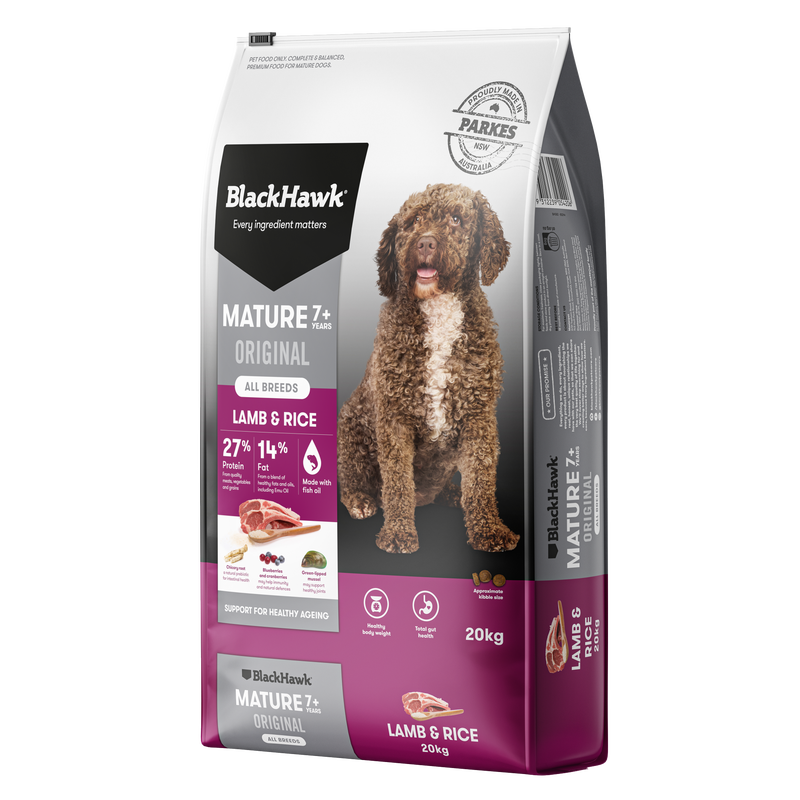 Black Hawk MATURE Dog Food - Lamb and Rice