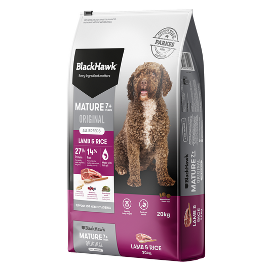 Black Hawk MATURE Dog Food - Lamb and Rice