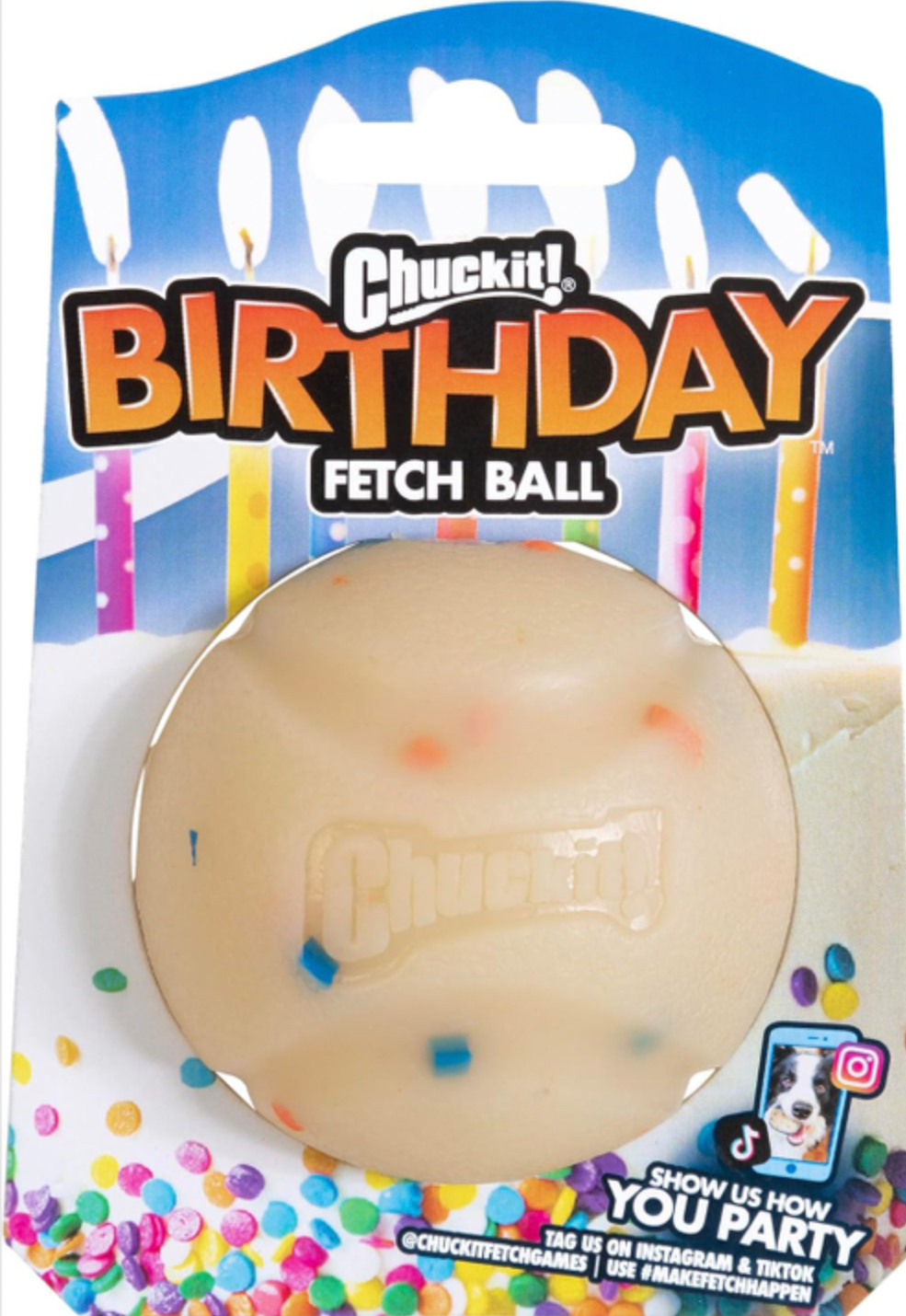 Chuckit! Birthday Fetch Ball-Brooklands-Shine Pets