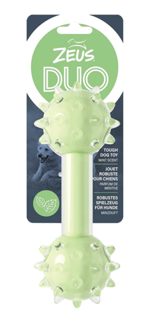 Zeus Duo Spike Dumbell - Mint Scented-Petware-Shine Pets