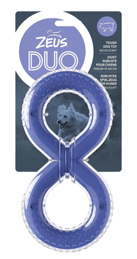 Zeus Duo Figure 8 Tug - Bacon Scent-Petware-Shine Pets