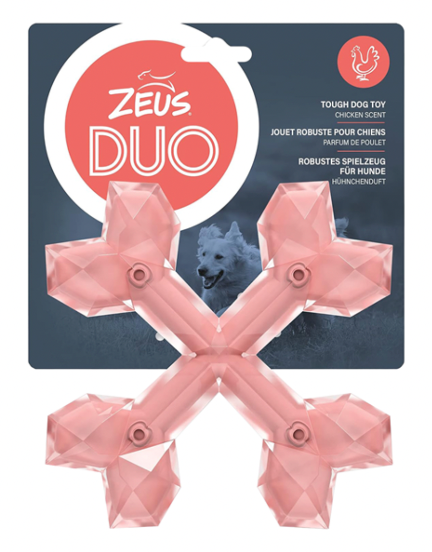 Zeus Duo Cross Bone - Chicken Scent-Petware-Shine Pets