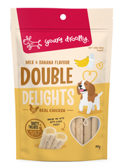 Yours Droolly Double Delights Milk & Banana 150g