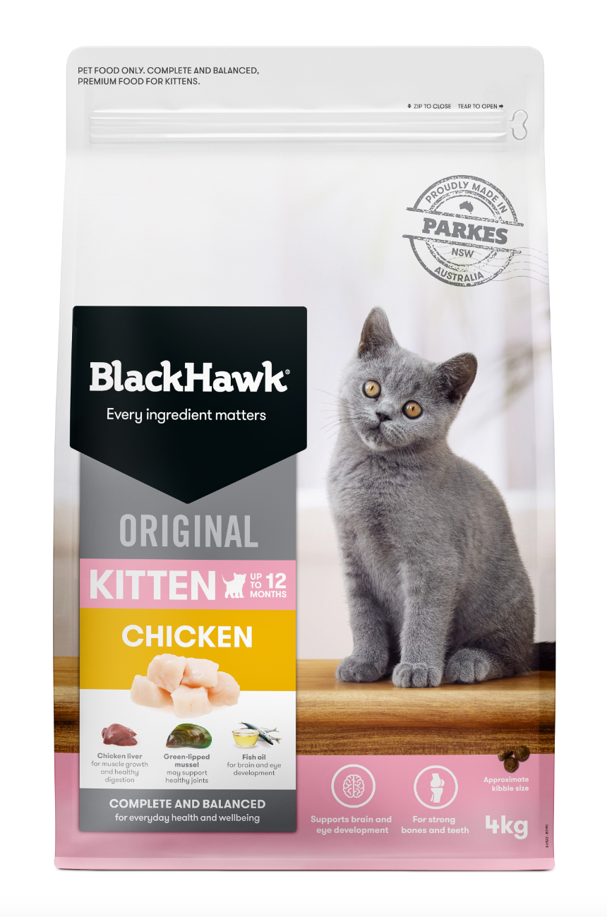 Black Hawk Kitten Food - Chicken-Masterpet-2kg-Shine Pets